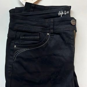 Style & Co Black Cotton Jeans NWT